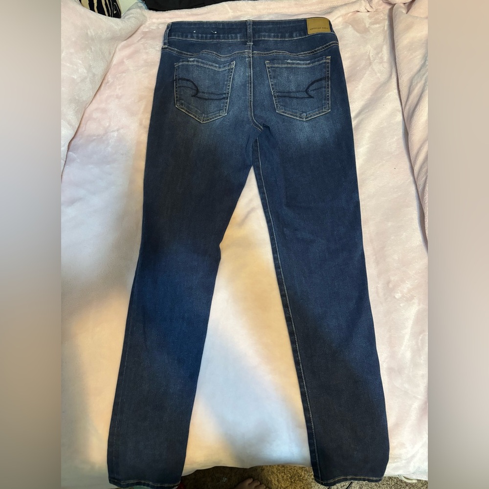 Womens American Eagle 360 Degree NE(X)T LEVEL STRETCH Dark Wash Jeans